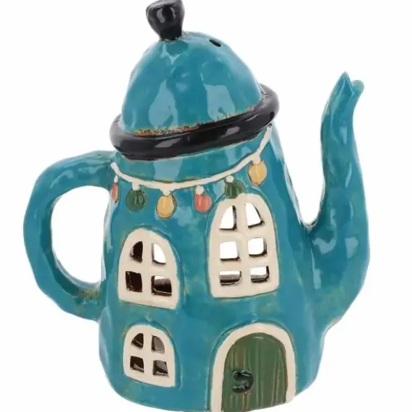 Village Pottery talolyhty teekannu sininen 20 cm