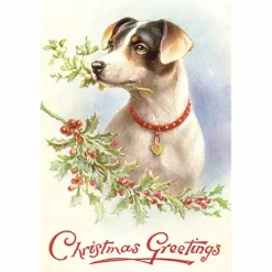 Vintage joulukortti Christmas Greetings