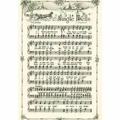 Vintage joulukortti Jingle Bells